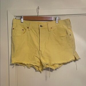 Levi's 501 Yellow Jean Shorts